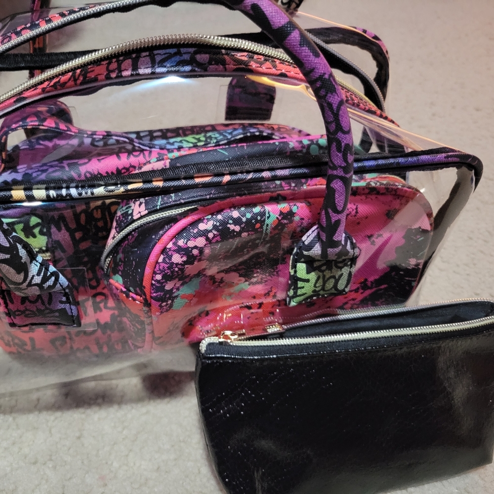 Clear bag with with small pouches included